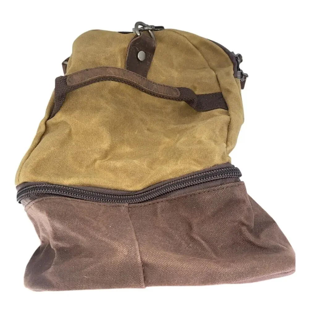 Nerlion Weekender Overnight Bag Canvas & Leather Duffel Bag